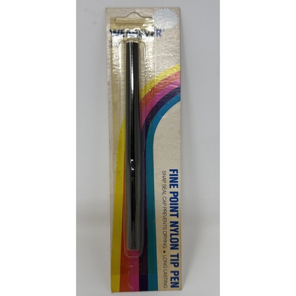 Lot Of Vintage Wearever Fine Point Nylon Tip Pens NOS Sealed Blue Red Black Ink - Picture 2 of 7